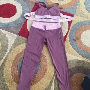 NWT Adore Me Maven Pink Sports Bra and Leggings Set Sz M